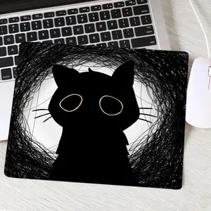Kawaii Black Cat Mouse pad Cartoon Desk mat Gaming Keyboard Table Mat Office Decor for PC Mouse Carpet Computer game