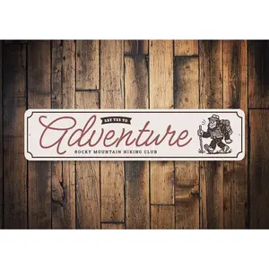 Adventure Metal Sign, Say Yes to Adventure Sign, Cabin Wall Decor, Hiking Decor, Camping Sign, Mountain Decor, Outdoor Lover Gift