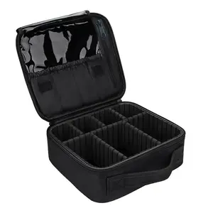 Travel Makeup Train Case, 1 Count Portable Makeup Case Organizer, Makeup Organizer Pouch with Adjustable Divider, Large Capacity Storage Bag, Travel Cosmetic Bags for Cosmetics Makeup Brushes Toiletries Jewelry   Digital Accessories, Makeup Containers