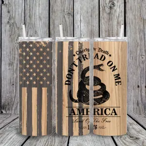 America 20oz Tumbler with Lid and Reusable Straw - Sublimated Design for Daily Use and Hydration