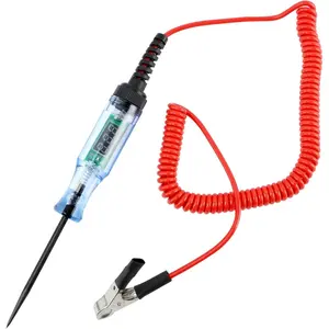 Test Light Automotive, Digital LED Circuit Tester with  Display, Electrical Tester Pen with Extended Spring Wire & Probe for  RV Fuse Checker
