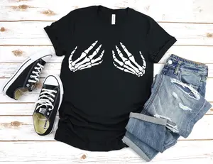 Skeleton Hands Shirt Halloween Shirthalloween Shirt For Womanfunny Halloween Shirthand Bra Shirttrick Or Treat Shirthalloween Party