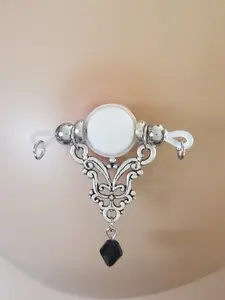 Filigree Fake Barbell - Fake Piercing- Non Piercing Nipple Jewelry - b-114