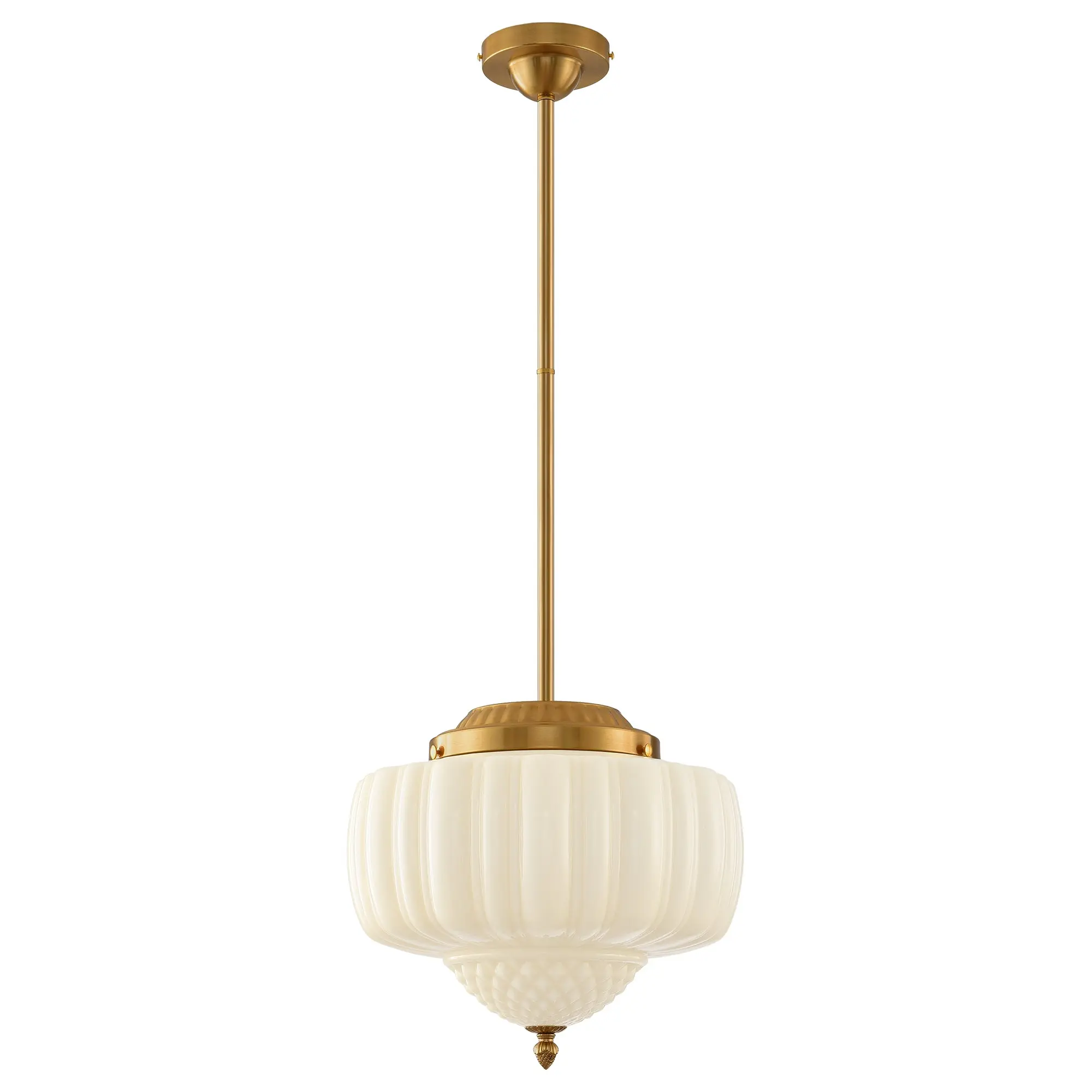 Elegant Phyllis 3 Bulbs Brass Pendant Lamp, Industrial Style Ceiling Light for Kitchen Bar Hallway