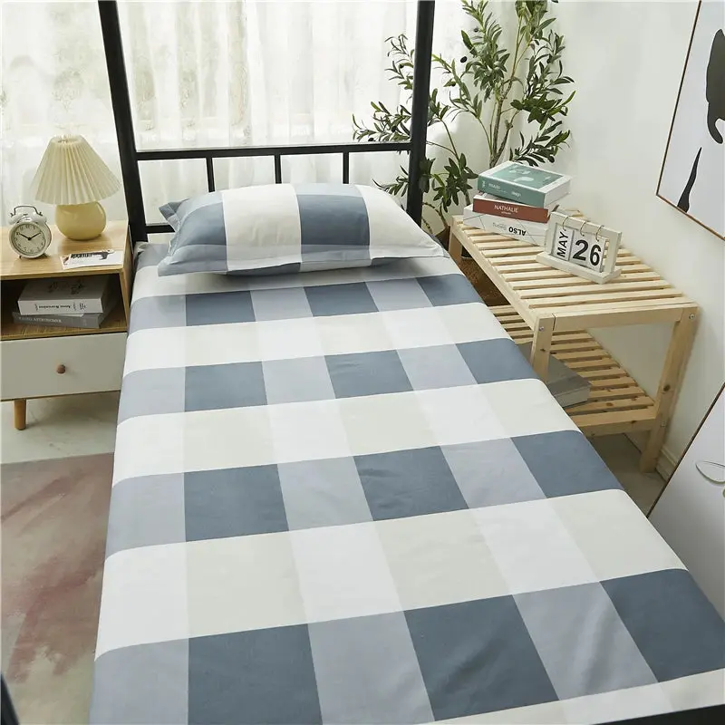 Printed Bed Sheet 1pc For Single Bed 120*210cm Home Textile Modern 100% Polyester Flat Sheet Bunk Bed Linens Single Bedspread