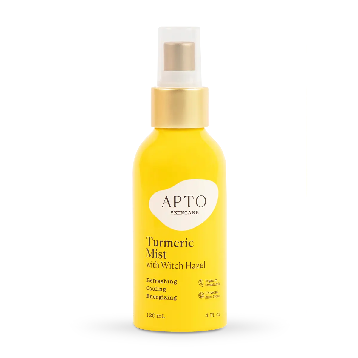 APTO Skincare Turmeric Mist w/Witch Hazel: Reviving & Brightening Facial Spritz & Makeup Setting Spray