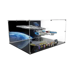 Acrylic Horizontal Display Case UV Print Compatible with LEGO® 10356 Star Trek Enterprise D - Set Not Included
