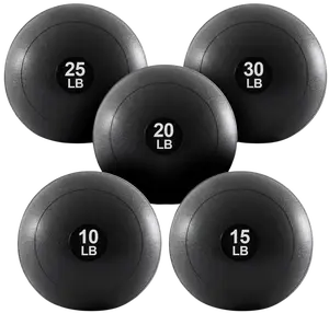 French Fitness 14" Slam Ball - Non-Bounce Medicine Ball Set of 5 (10 to 30 lbs) (New)
