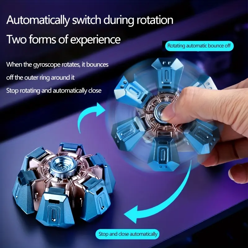 Gyroscope Mechanical Deformation Gyroscope Cool Fingertip Gyroscope Explosive Toy Adult Party Novelty Toy and Gift, Party Gyroscope |   Silhouette Design |   Smooth Rotation, Gyroscope Gift, Party Entertainment, Modern Gyroscope, Unique Gift, Highquality