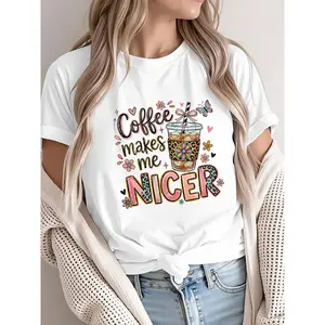 Stylish Coffee Lover Shirt – Floral and Leopard Coffee Tee