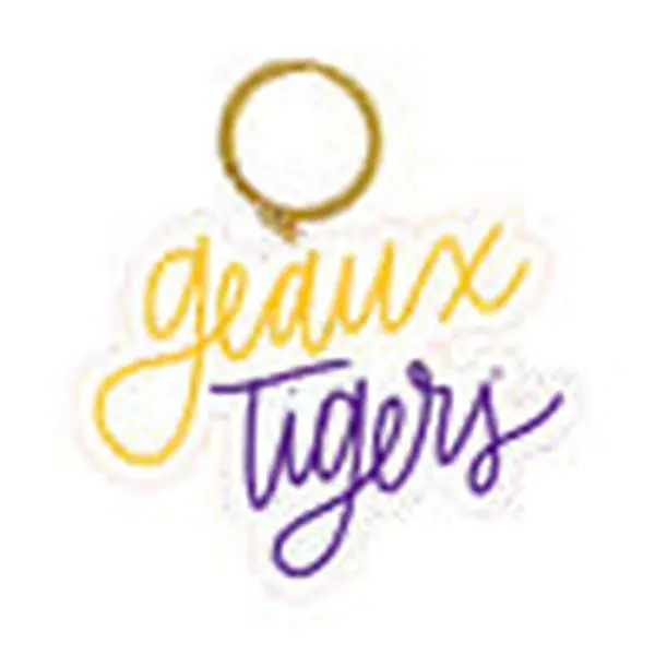 Geaux Tigers Keychain