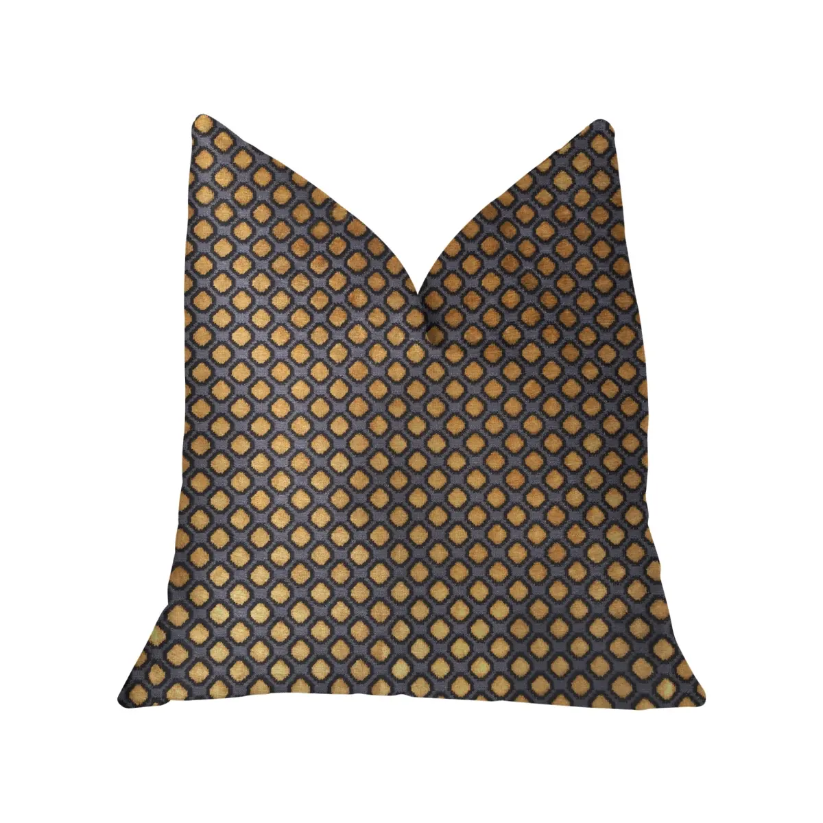 Plutus PBKR1912-1220-DP Aliza Gold & Gray Luxury Throw Pillow, 12 x 20 in.