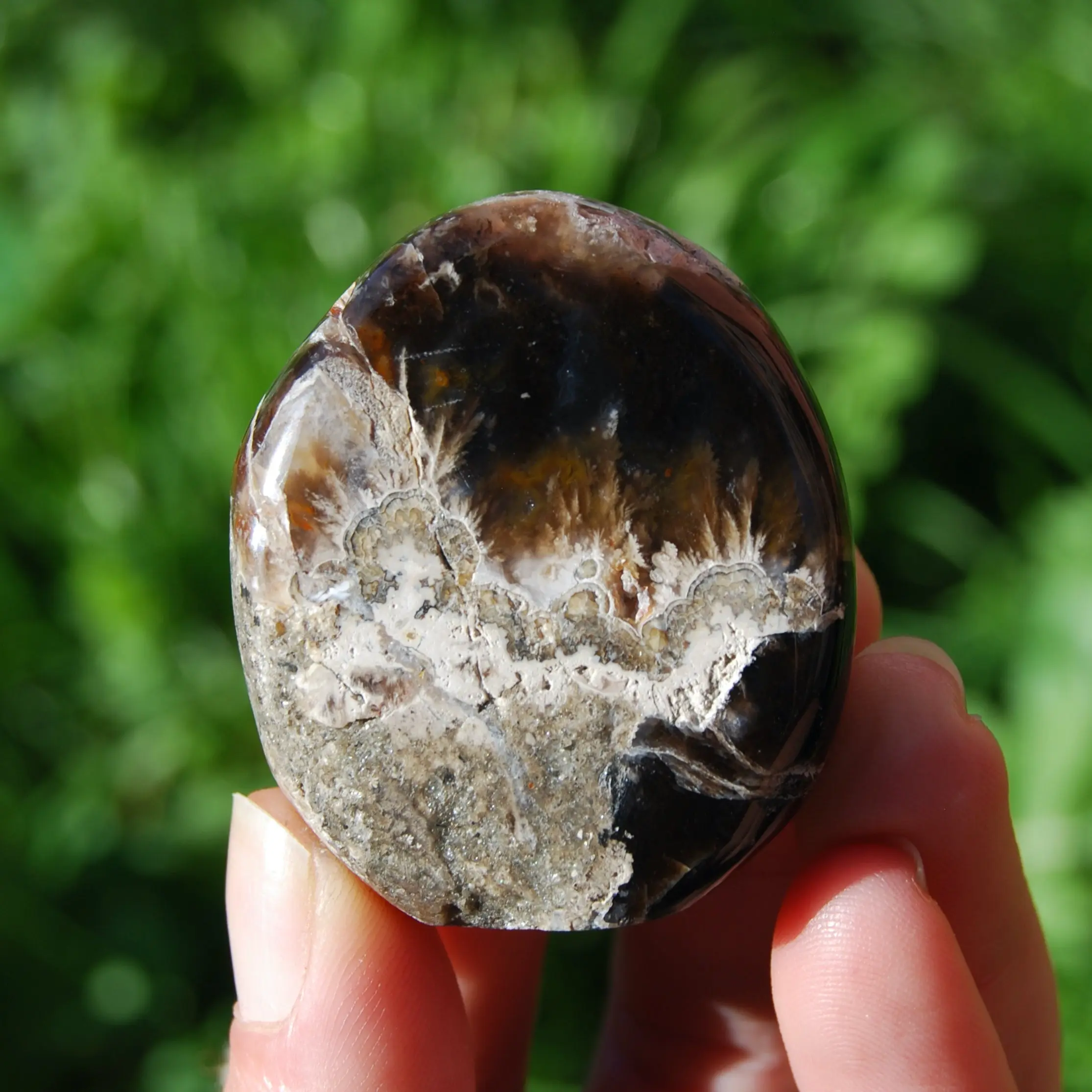 1.75in 68g RARE Purple Plume Agate Crystal Freeform, Scenic Violet Flame Agate, Indonesia