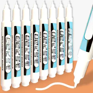 Fine Tip Marker Pen (10pcs), Waterproof Deep Hole Marker Pen, Writing Pen for Gift Packaging & Art Projects