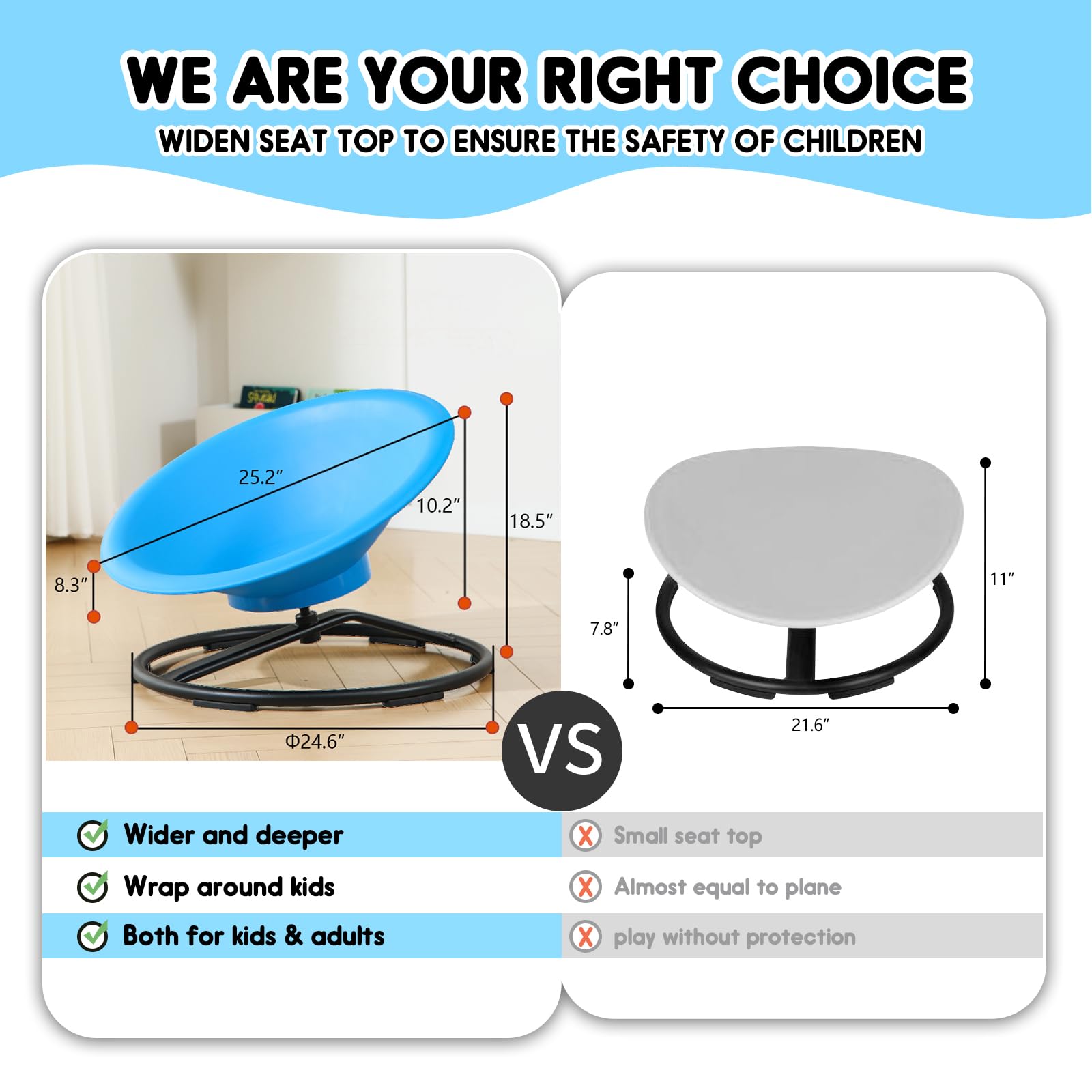 sensory spin chair for adults,Indoor Balancing Chair Kids Swivel Chair Sensory Toy ADHD Anxiety Tools,Body Coordination Balance Training anxiety relief fidget toy Fun Furniture Children kids outdoor play,Summervibes