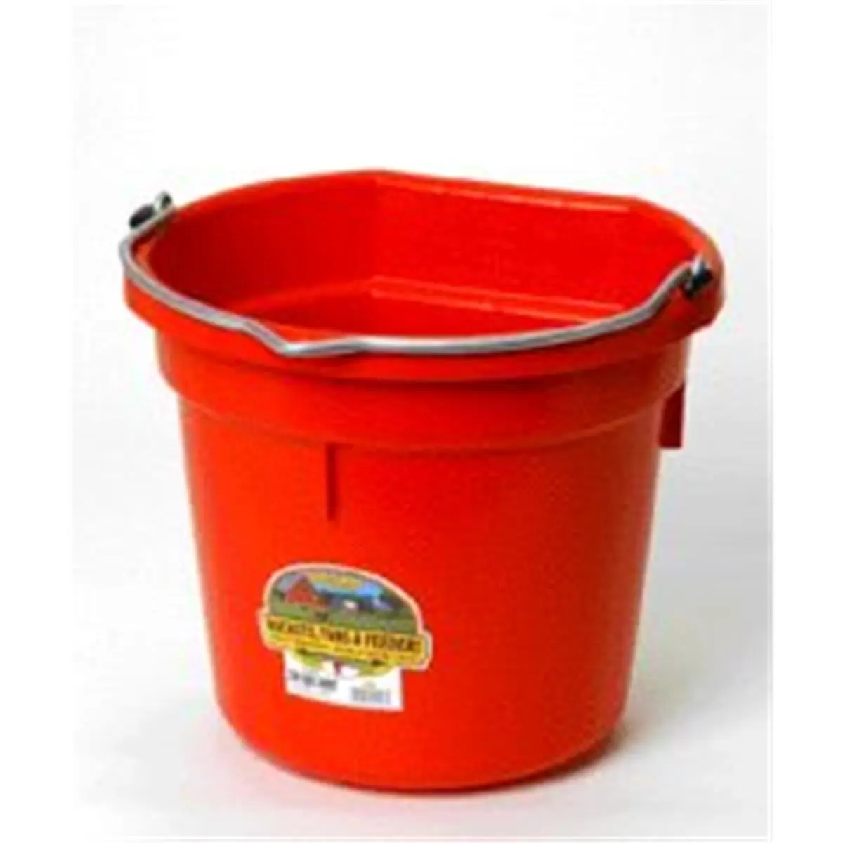 Miller Flatback Plastic Bucket Red 20 Quart - P20FBREDA