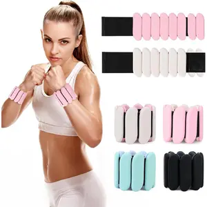 2Pcs Wearable Wrist Ankle Weights for Women and Men Adjustable Silicone Bracelets Suitable for Walking Yoga Gym Arm & Leg Workout 2lb