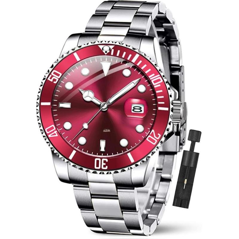 OLEVS Watches for Men Dress Stainless Steel Big face Waterproof Luxury Men’s Wrist Watch