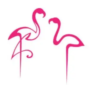 2 flamingo bird vinyl decal sticker 5” home decor deocaration car truck auto