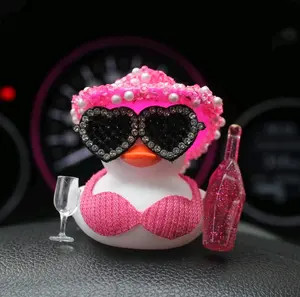 White car duck-Leisure vacation style duck Automotive central control ornaments