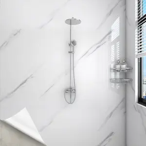 Marble Self-Adhesive Vinyl Wallpaper Roll, Marble Pattern Wallpaper, Heat Resistant, Easy Clean, Bathroom Kitchen Furniture Decor, Cabinet Door Protection Film