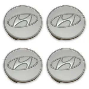 4-Piece OEM Hub Centre Cap Set for Hyundai Sonata, Tucson - Part Numbers 529603S110, 529603K210 - Silver or Black Auto Wheel Accessory