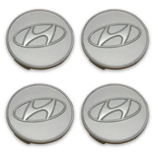 4-Piece OEM Hub Centre Cap Set for Hyundai Sonata, Tucson - Part Numbers 529603S110, 529603K210 - Silver or Black Auto Wheel Accessory