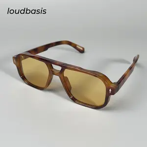 Classic Retro Brown Frame Sunglasses for Daily Wear with UV400 Protection