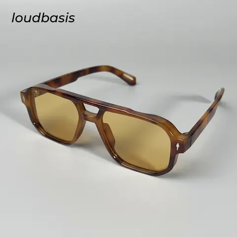 LoudBasis ROUTE Vintage Aviator Sunglasses - Vintage Fashion Eyewear, UV400 UV Blocking Outdoor Sun Shades, Classic Road Trip Style Sunglasses for Women