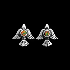 Sparrow Earrings, 925 Sterling SIlver Earrings, Eagle Earrings, Navajo Earrings, Native American Handmade Jewelry