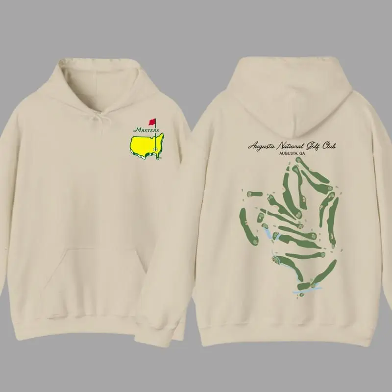Augusta National Course Map Golf Hoodie, Augusta National Golf T-Shirt, The Masters Tournament Golf Hoodie For Men, Gift For Men