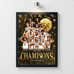 New York Knicks 2026 NBA Finals Champions Defeat San Antonio Spurs Home Decor Poster