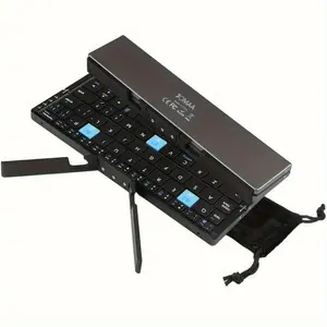 Mini Wireless Keyboard Mini Wireless Keyboard - Rechargeable, Foldable Design, Suitable For Android/Windows Tablets And Smartphones, Supports Simultaneous Connection To 3 Devices