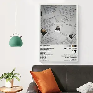 17 Album Poster Xxxtentacion Poster Music Gift Living Room Bedroom Decorative