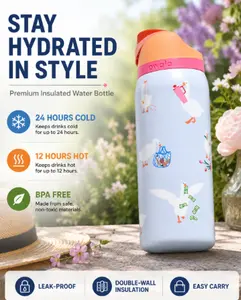 [New] Hot Trending Owala Insulated Water Bottle 32oz – Cute Design, BPA-Free, Leak-Proof, 24H Cold & 12H Hot
