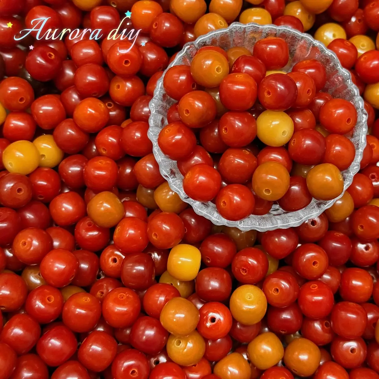 (K12) 11mm tangerine red*100