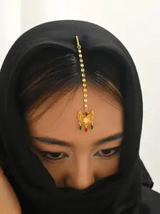 Vintage Ethnic Style Tassel Zircon Hair Accessory, Synthetic Rhinestone Decorative Headpiece Tiaras, Perfect for Women Party Gatherings Holidays