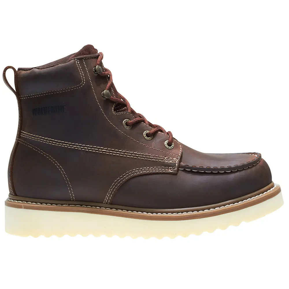 Wolverine Mens Loader 6 Inch Lightweight Soft Toe  Work/Duty - Brown