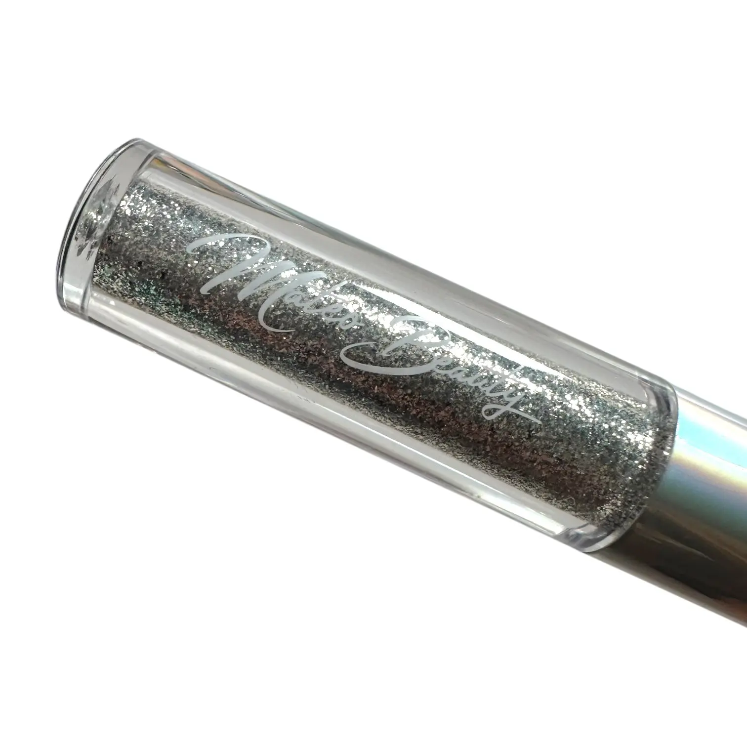 Mateo Beauty Silver Glitter Liquid Eyeliner, Cosmetic Eye Makeup with a Dip Brush Tip for a Sparkling Glitter Finish, Sparkling Look, Glitter Effect