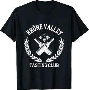 Preppy Varsity Aesthetic Rhone Valley Tasting Club Wine T-Shirt - Nicolelebro Shop 89B0CDXWH15X