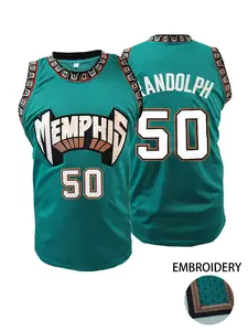 Men's #50 Basketball Jersey, Embroidered Letter Number Design, Loose Fit Breathable Casual Sports Vest for Men & Women,Stylish Jersey