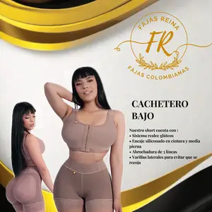 Fajas Reina CACHETERO Bajo Basic Plain Lingerie with Gluteal Enhancement & Silicone Waistband for Perfect Fit