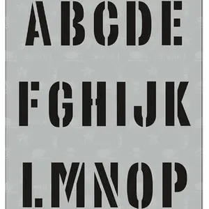 Stencil1 2" Letters Numbers Industrial Font Stencils - Reusable Mylar Template Industrial Font Stencil for Painting & Great for Lettering - Crafts and Decorations