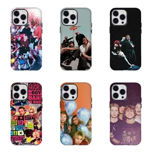 Nostalgic 5S0S Pop Punk Band Aesthetic Phone Case Compatible for iPhone 17 16 15 14 13 12 11 and for Samsung S21-S25 Ideal Gift for Music Fans & 5SOS Stans