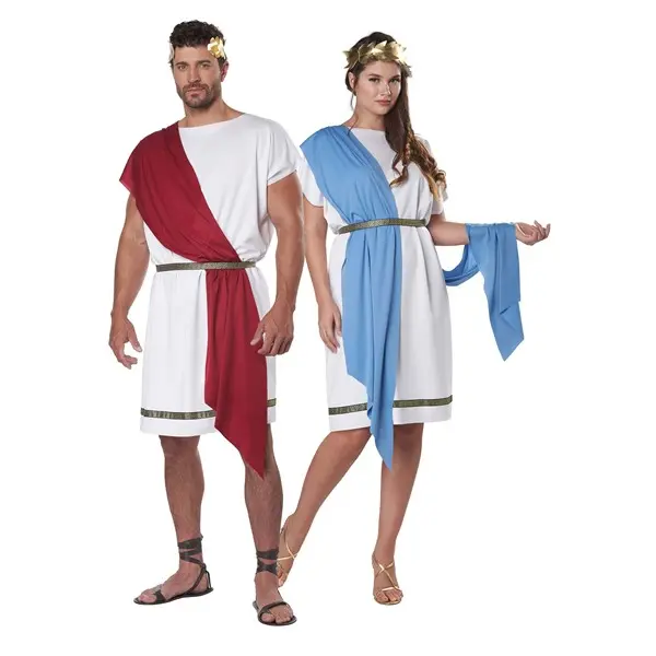 Plus Size Party Toga Costume for Adults