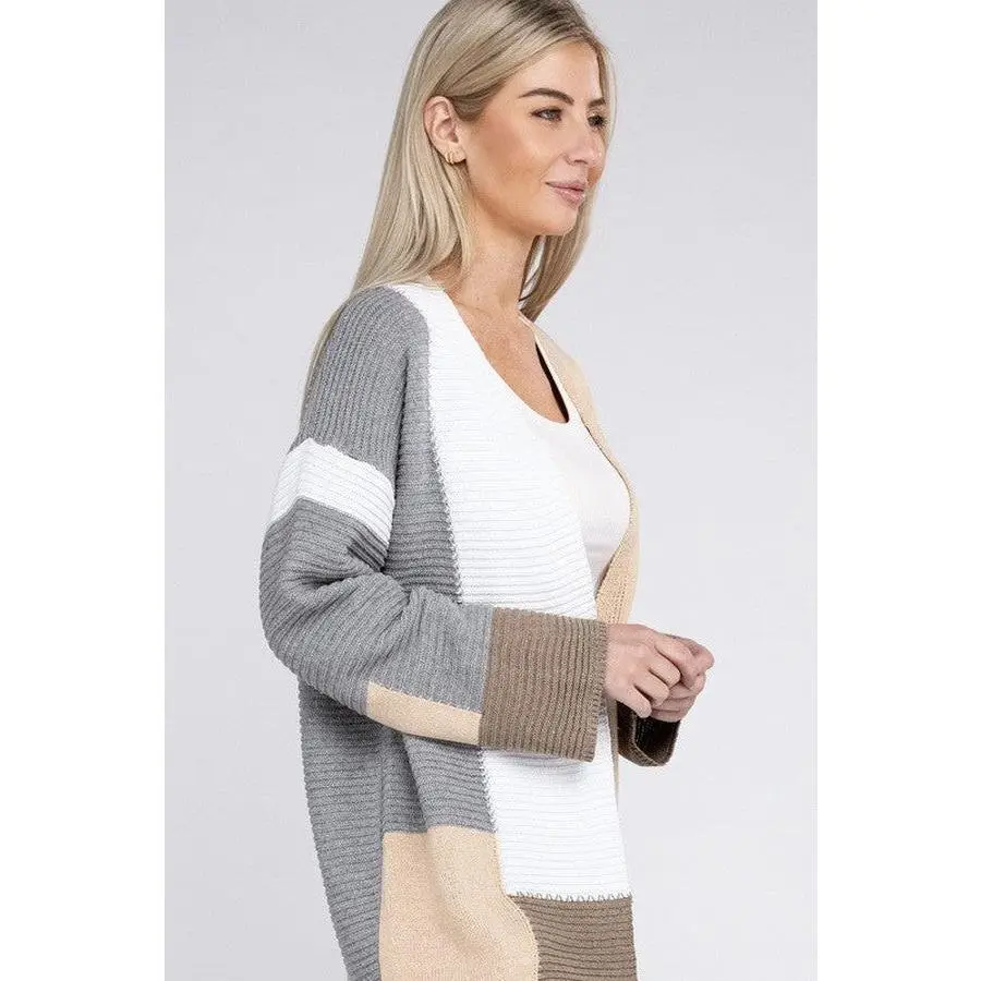 Multicolor Textured Cardigan