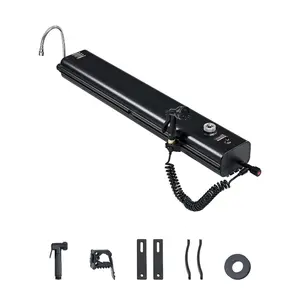 summervibes VEVOR Roof Rack Water Tank, 4.5 Gal, Multi-Dispensing Outdoor Tank with 2 Splash-Guard Panels T-slot, High-Capacity Aluminum Tank with Pressurization Port, Fit for Trunks, Roll Bars, Crossbars