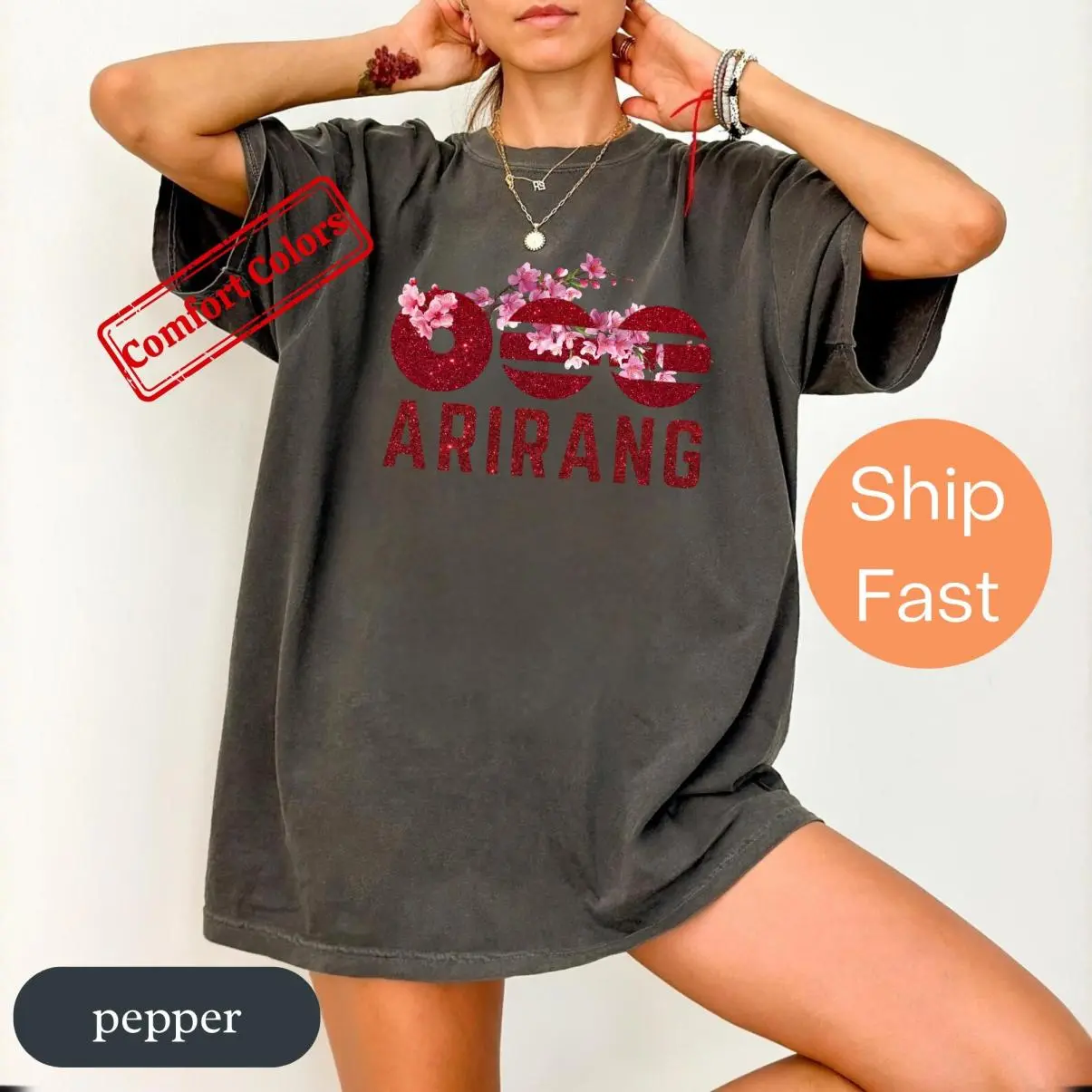 Arirang World Tour 2026 Shirt - OT7 Reunion Graphic Top - Bangtan Gift for Kpop Fans, Timeless Appeal, Simple and Clean, Fun Graphics