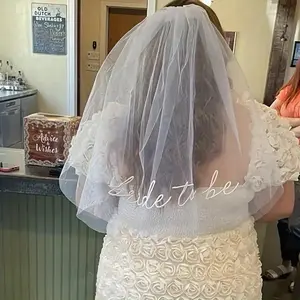 Double Layer Mesh Veil, Elegant Wedding Bridal Veil, Trailing Veil, Wedding Party Accessories for Women, Party Supplies for Wedding Bridal Shower