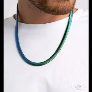 Industrial Index Oil spill universal necklace